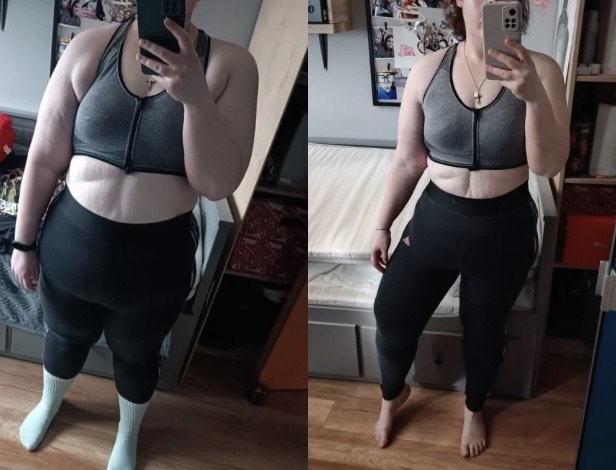 Transformacja klientki BestSelf Studio — przed i po